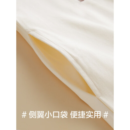 恒源祥睡裙女纯棉夏季薄款短袖睡衣宽松透气可外穿女士家居服全棉 15619 160/M (90-110斤)