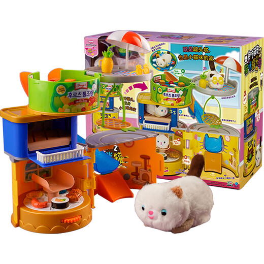 mimiworld儿童贪吃萌宠猫咪罐头塔仿真小猫咪过家家玩具3-6岁女孩生日礼物