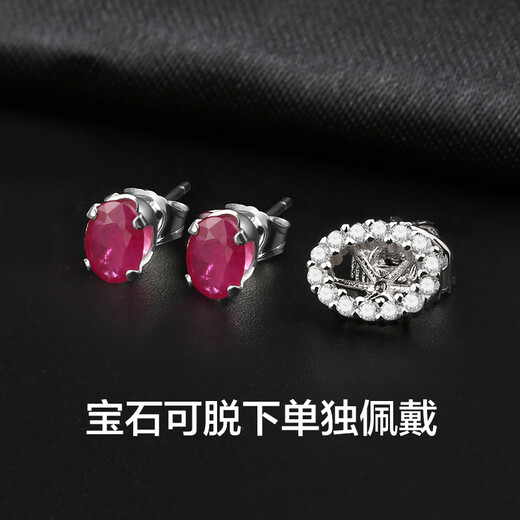 GEM STONE KING 3 pairs set of 925 silver set with rubies, sapphires, tanzanite earrings, colored gemstone earrings as a birthday gift for your girlfriend
