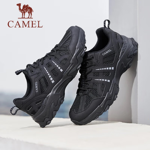骆驼（CAMEL）女鞋户外徒步鞋夏季新款透气登山鞋运动休闲鞋子女 G24M342693 熊猫色（米白/黑女） 38
