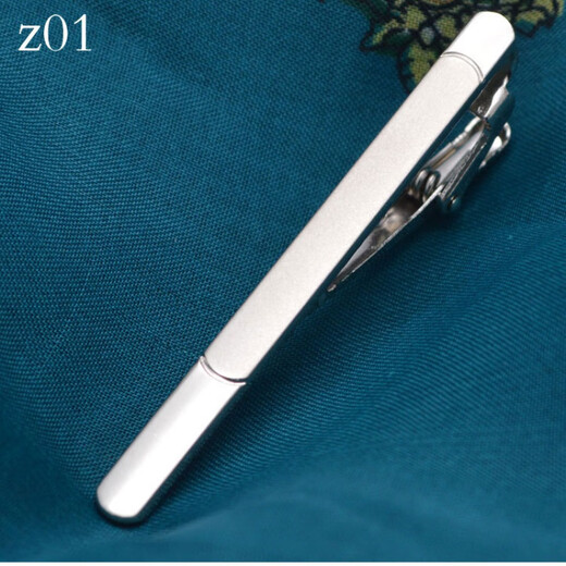 DOGHC Men's Formal Wear Silver Tie Clip Laser Laser Laser Logo Business Col Clip Clip de sécurité professionnelle Clipt de sécurité Z1605
