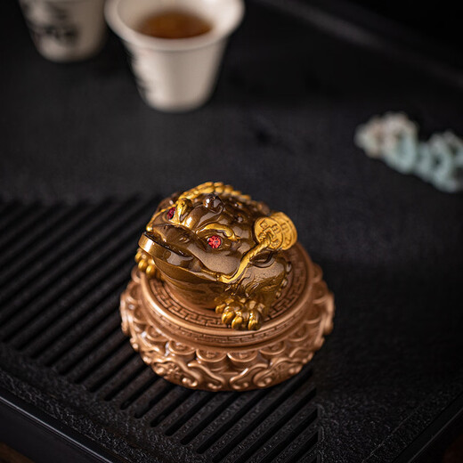 Suxitang Color Changing Tea Pet Boutique Can Keep Time Comes Turn Tea Table Tea Table Rotating Ornament Pet Tea Play Golden Toad Toad Pi Xiu Time Come Turn Pi Xiu Green