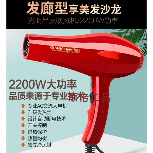 光明电吹风RCT8820大功率2200W冷热风发廊恒温头发吹风机 光明2200w电吹风9928