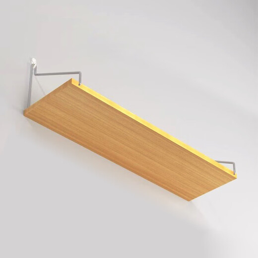 Ou Runzhe wall storage rack one-word storage rack no punching wall-mounted set-top box storage rack log color 40cm single