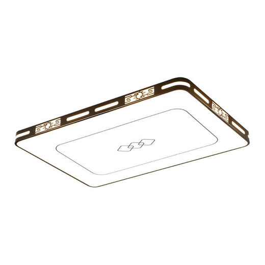 Yilin neue Wohnzimmerlampe im chinesischen Stil, einfache moderne Atmosphäre, Scheinwerfer, superhelles Hauptlicht, LED-Deckenlampe, 2023 neue Lampe mit vollem Spektrum (weißer Rahmen) – Länge 110_70 cm, drei Farbwechsel