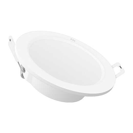 Foshan Lighting (FSL) ultra-thin LED downlight embedded ceiling spotlight commercial ceiling hole 4W opening 75-80mm warm white light (4000K) Lejia series