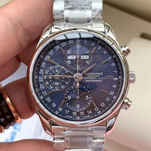 [Second-Hand 99 New] Longines Watch MEN'S WATCH 4/acht-Bedarf-Mondphase Automatische mechanische Uhr Zifferblatt 40/42mm L2.673.4.92.6 40mm NEU L687 Bewegung