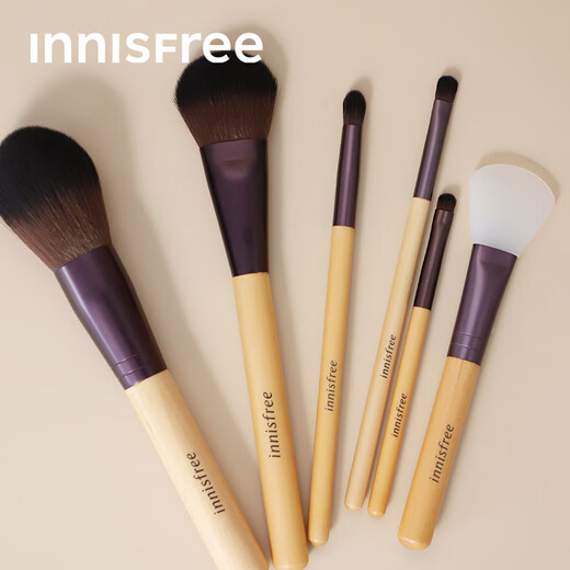Innisfree Eyeshadow Brush Convenient Makeup Brush Set Eyeshadow Brush Loose Powder Brush Blush Brush Contouring Brush Mask Brush Mask Spatula 1