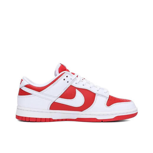 Nike (NIKE) Men's White and Red DUNK LOW RETRO Board Shoes Sports and Casual Shoes DD1391-600 38.5
