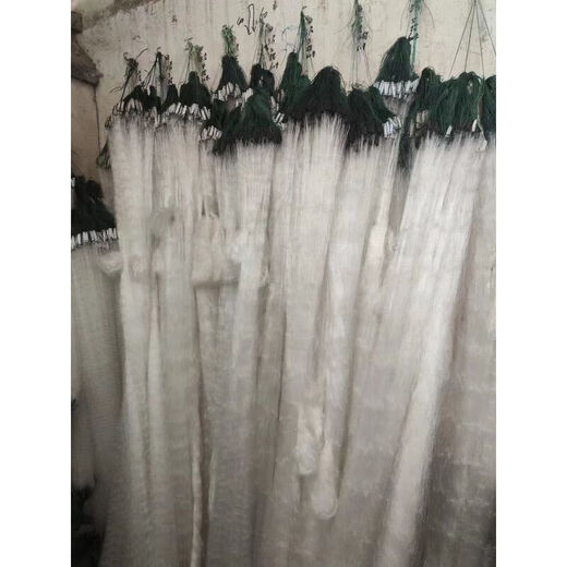 Luo Zangdou fishing net cast net hand-thrown net fishing net wire mesh three-layer sunken net single-layer floating net hanging sub-fish net fishing net white striped crucian carp three-layer 3-finger 1.2 meters high 21 meters long sunken net