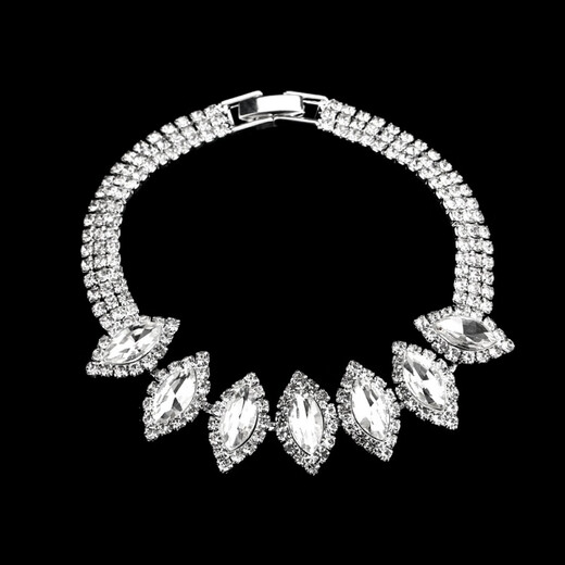 
ShiJUN (SHIJUN) Bridal Jewelry Wedding Jewelry Set Three-piece Set Brightening Rhinestone Zircon Angel Tears Drop Necklace Earrings 501+838 Necklace Earrings Bracelet