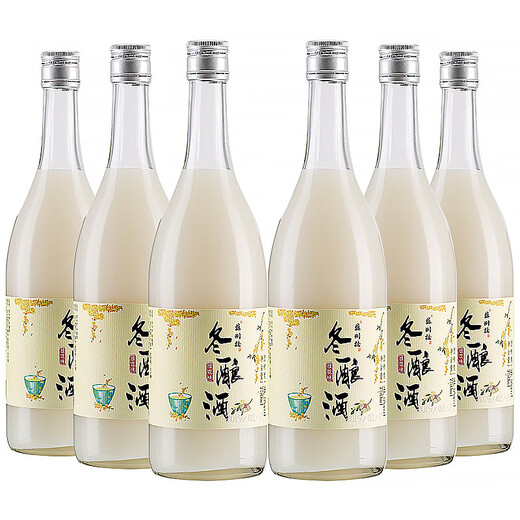 Suzhou Bridge Osmanthus Rice Dew Classic Winter Wine Reunion Rice Wine 0.5 Grado 750ml*6 Botellas Suzhou Caja de regalo especializada
