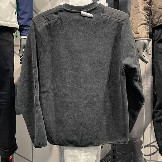 Nike (Nike) Sweat-shirt Veste de sport d'automne masculin enlecene de sports chauds à la mode confortable coule rond Pullover décontracté DD4855-010 Black L