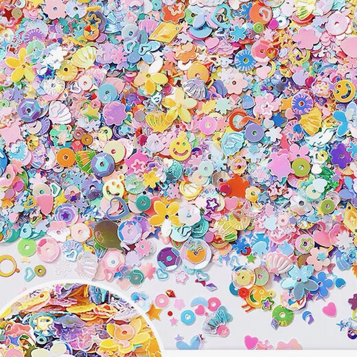 Beautifully made irregular sequin jewelry accessories set DIY handmade materials color laser beads sequin clothing accessories boxed