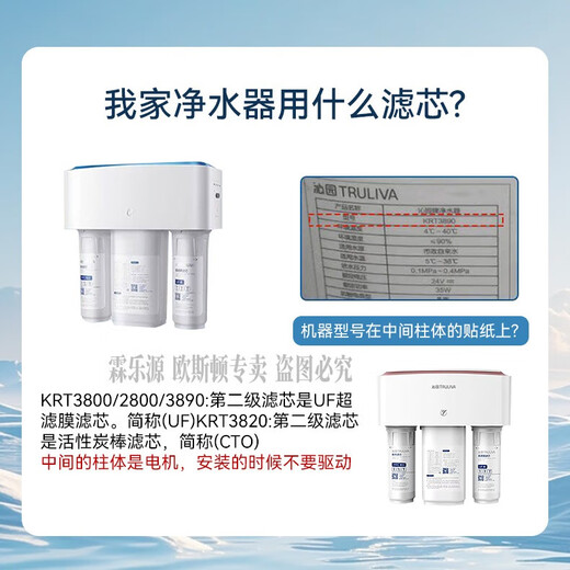 Linleyuan General Qinyuan KRT3820/3800/2800/3890 Wasserreiniger Umkehrosmose RO Film Komplettes Set CTO -Komprimierung Kohlenstoff