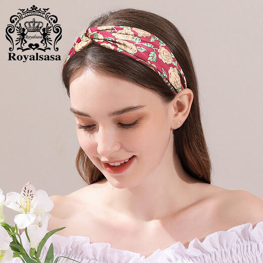 Royal sasa royal salsa hair accessories fabric floral wide-brimmed hair hoop hairpin cross headband temperament hair cave fashion face wash headwear