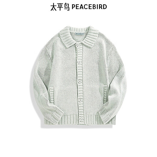 Peacebird men's clothing [Juan Salazar joint collaboration series] cardigan casual sweater B1EAE4C14 green 1 M