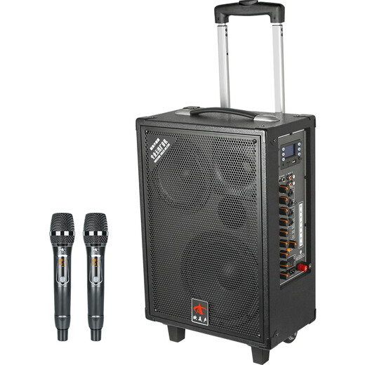European and American outdoor audio karaoke special three-way high-power professional singing live broadcast square dance performance high-quality large volume mobile lever Bluetooth portable speaker equipment 10-inch 138B lever 400W 1 wireless microphone 1 headset + gift package