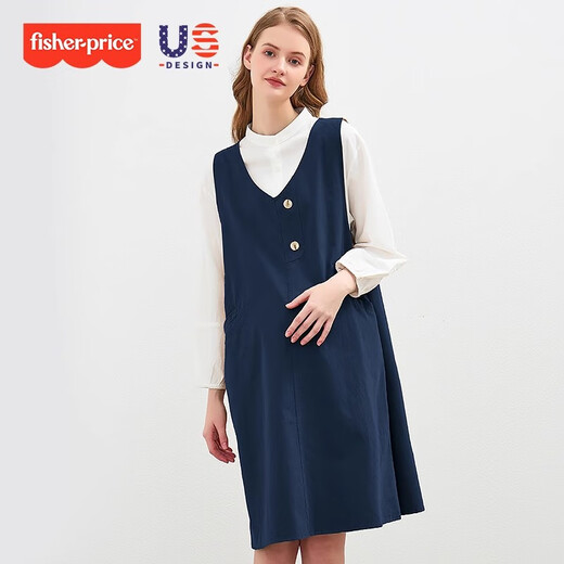 
Fisher-Price American Fisher Maternity Women's Spring Strap Dress 2025 New Small Sleeve Spring and Autumn Skirt Spring Two-Piece Set Khaki Strap Dress L[120-140Jin[Jin equals 0.5 kg] suitable for wearing]