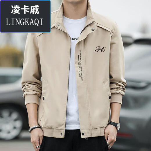 Commander Bear Herrenjacke Herbst und Winter Pure Cotton Jacket Herrenstand Collar Korean New Casual Jacket BD9905-Black-Spring und Herbststil-Polyester Faser L 100-15jin [Jin gleich 0,5 kg]