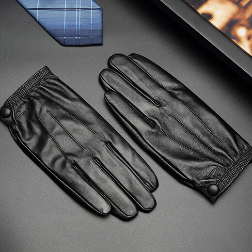 Crocodile shirt genuine goatskin gloves men's autumn and winter thin non-velvet cycling touch screen windproof gloves gift 551XXL size