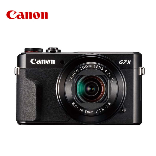 Canon g7x2 camera g7x3 professional digital camera vlog video shooting internet celebrity Meipai home live broadcast 4K portable V1 card machine pocket camera G7X2 black + black special leather case official standard [not including basic memory card accessories recommended purchase package]