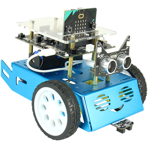 Chuanglebebo -Programmierroboter Microbit Smart Car Robot Micro: Bit Kit Grafik Python Programmierpaket A: Standardpaket (ohne Motherboard) Stahlrot