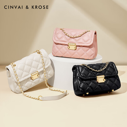 Cinvaikrose [igual que Sa Cai Charoen] Bolsa Bolsa para mujeres 2025 NUEVA bolso cruzado Bolso de hombro Cadena de diamantes Pequeño bolso cuadrado Regalo de cumpleaños para novia
