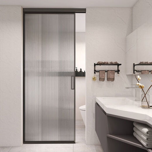 勤凯定制厨房推拉门极窄边框三联动长虹玻璃门阳台客厅隔断移门包安装 三联动包安装每平方价格