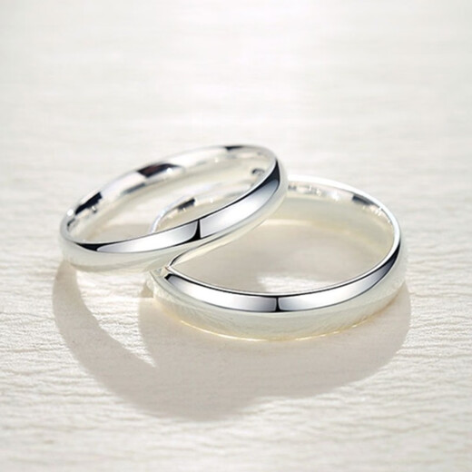 MZMZ platinum ring twin couple ring pt950 platinum ring birthday anniversary gift for girlfriend twin curved couple ring light luxury style