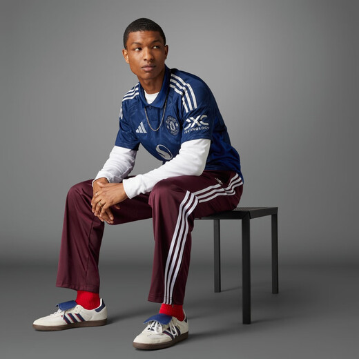 adidas Manchester United Fan Edition Ausgabe von Football Kurzärmelig Jersey Herren Sommer Adidas offiziell IU1390 Deep Indigo S