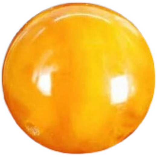 Huangben Natural Chicken Fat Yellow Amber Beeswax Round Beads Single Beads Loose Beads Bracelet Diamond Star Moon Bodhi Accessories with Beads Diameter 28mm (single) 0 carat