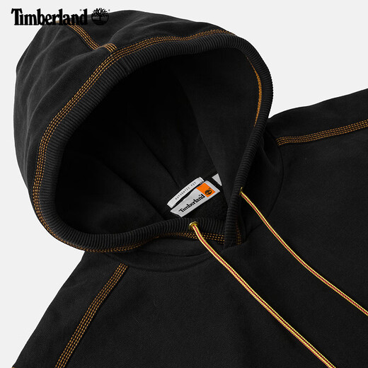 添柏岚（Timberland）官方男款连帽卫衣户外舒适加绒保暖|A694Q A694Q001/黑色 S