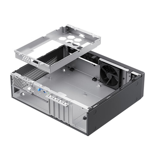 游戏帝国（GAMEMAX）商祺S5商用桌面8L电脑机箱电源套装EMI信创（可定制/matx/蜂窝散热面板/275W/配风扇）