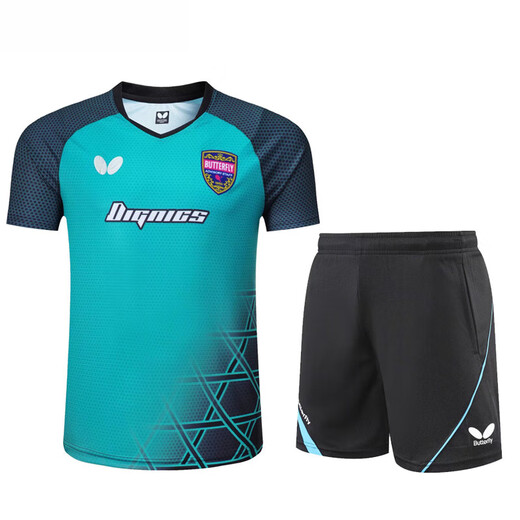 
Butterfly jersey table tennis sportswear men and women suit children's short-sleeved shorts quick-drying custom volleyball uniform tennis clothing 22025 light blue 9221 blue men's XL