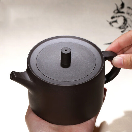 Hidden Pot World Yixing Characteristic Purple Clay Pot Purely Handmade Fine Teapot Original Mineral Black Purple Clay Seeing Series Fuyun Teapot Fuyun Teapot