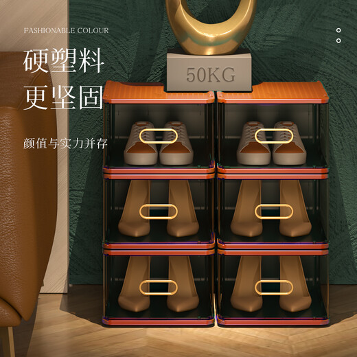 Naiben shoe box storage box transparent drawer type hard plastic shoe rack shoe cabinet shoe storage cabinet shoe storage artifact large size 10 high-grade gray (34*26.3*17.2)