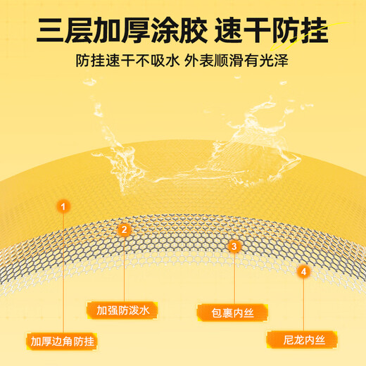 JIADIAONI 24 new small fish protection, special anti-hanging, quick-drying fish protection, black pit fishing, competitive fishing net bag, 33cm 1.8m double circle fish protection, yellow type, thickened rubberized mesh