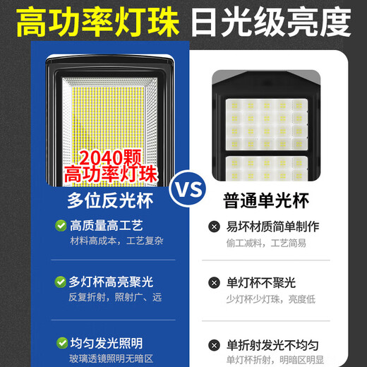 Yu Shuo Solar-Gartenleuchte für den Außenbereich, Radar, Induktion, ultrahelle LED-Hochleistungs-wasserdichte Beleuchtung, integriertes Licht, 3000 W, importierte Lampenperlen + Induktion + Fernbedienung, ca. 900 Quadratmeter