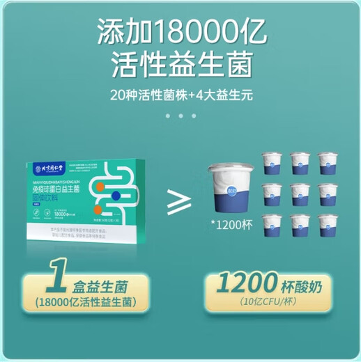 北京同仁堂免疫球蛋白益生菌粉牛初乳儿童成人免疫球蛋白提高免疫力全家适用 2盒优享装18000亿