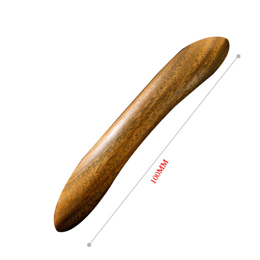 Round-headed double-pointed wooden hairpin, reverse-buckle style, short, antique green sandalwood and ebony traditional curved hairpin, ebony short 10cm