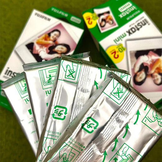 FUJIFILM instant photo paper with colorful edges is suitable for mini7s/8/9/11/12/25/90/wide birthday gifts. 10 pieces of mini photo paper, limited time offer, tin foil package