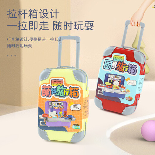 Jouer à la maison Mignon de cuisine pour animaux de compagnie outils médicaux Boîte à outils de rangement de voyage Boîte de chariot