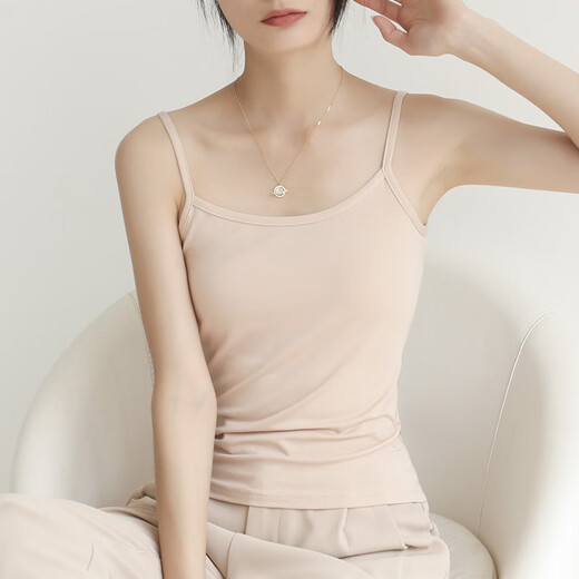 Yu Yinxue 2-teilige Hosenträgerweste für Frauen Modal Basis Dessous-Haltungshemd mit schlanker Passform und elastischer ärmellose Weste für Oberbekleidung Hosenträger x Kaffee, alle Größe