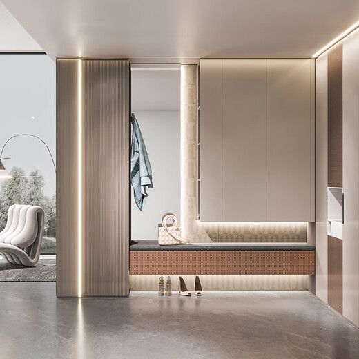 Sophia Wardrobe Customized Storage Wardrobe Light Luxury Master Bedroom Integrated Large Wardrobe Bedroom Furniture Cloakroom Whole House Customization Yuan/square meter (standard E2 level handle)