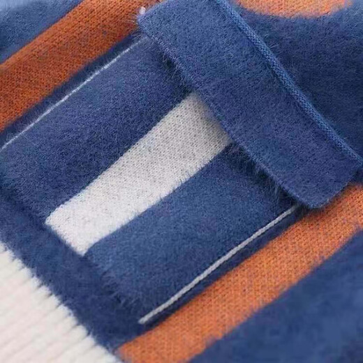 Nuodou Bear Boy's Fluff Sweater Autumn and Winter New Style 4-13 Years Old Medium-Grand Children's Pullover Sweater Children's Winter Knitted Sweater Boys Inner Wear Blue Small Pocket 130