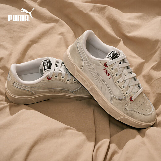 
Puma (PUMA) [Dirty Shoes] Men and Women Low Top Classic Retro Old Casual Board Shoes LX 399254 White-White-Red-01 40