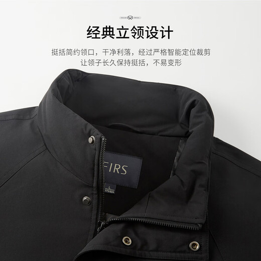 Shanshan Jacket Men's Padded Thickened Stand Collar Windproof, Warm, Sturdy, Wear-Resistant Fashion Casual Executive Business Jacket