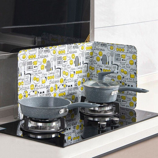 Yujiadao (YUJIADAO) kitchen cooking oil-proof baffle household stove splash-proof oil baffle gas stove heat insulation board oil-proof baffle heat-insulating and oil-proof blue pattern