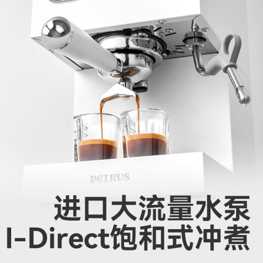 柏翠（petrus）PE3888咖啡机意式浓缩双锅炉家用办公室全半自动小型一体 PE3888+PE3755磨豆机